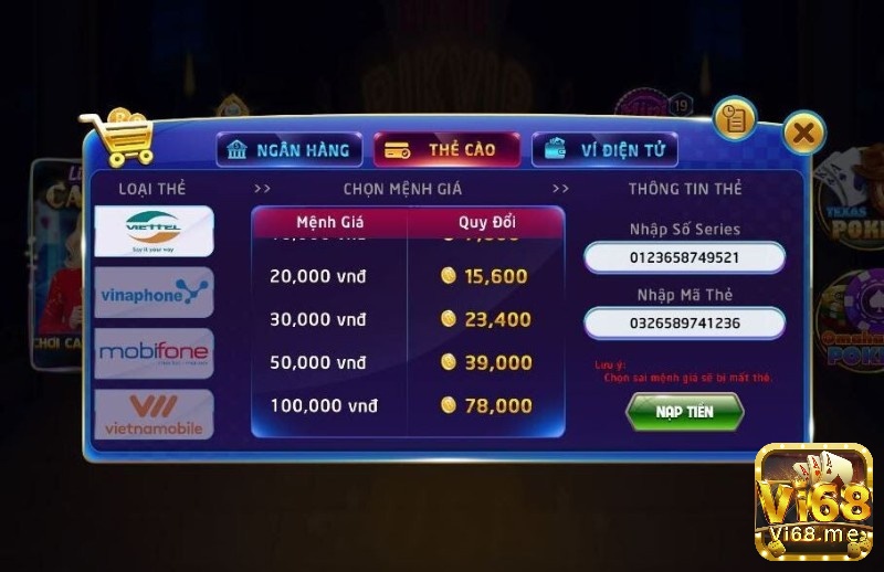 Chơi game bài đổi thưởng tại nhà cái Rikvip