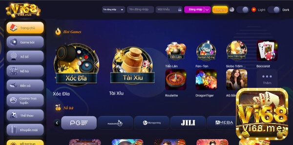 Cổng game bài đoi thuong Vi68