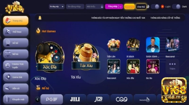 Kho game cược ăn thưởng đỉnh cao có tại sân choi doi thuong Vi68