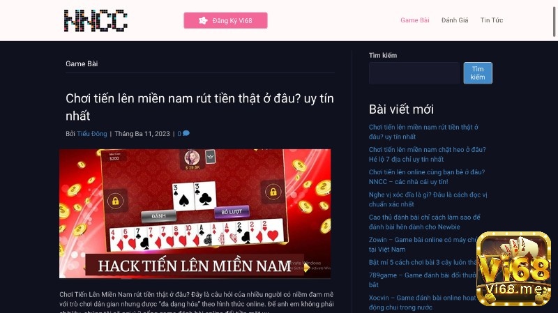 Các game bài đổi thưởng uy tín nncc tiến lên