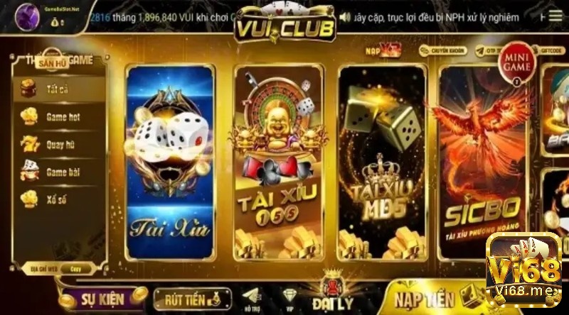 Hệ thống game cược tốt nhất tại game Vui club