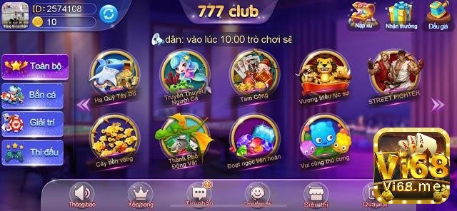 Game bắn cá 777 club