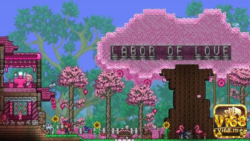 Terraria có đồ họa 2D rõ nét hấp dẫn người chơi