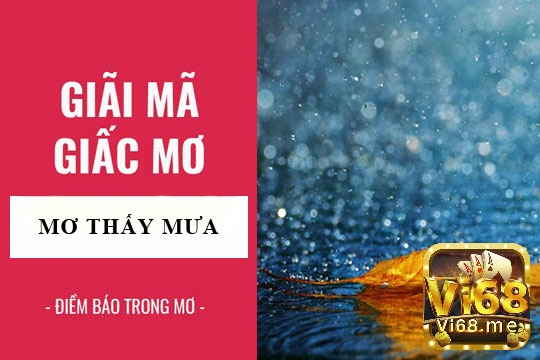 Giấc mơ trời mưa to có nhiều cách hiểu khác nhau qua các chi tiết trong mơ.